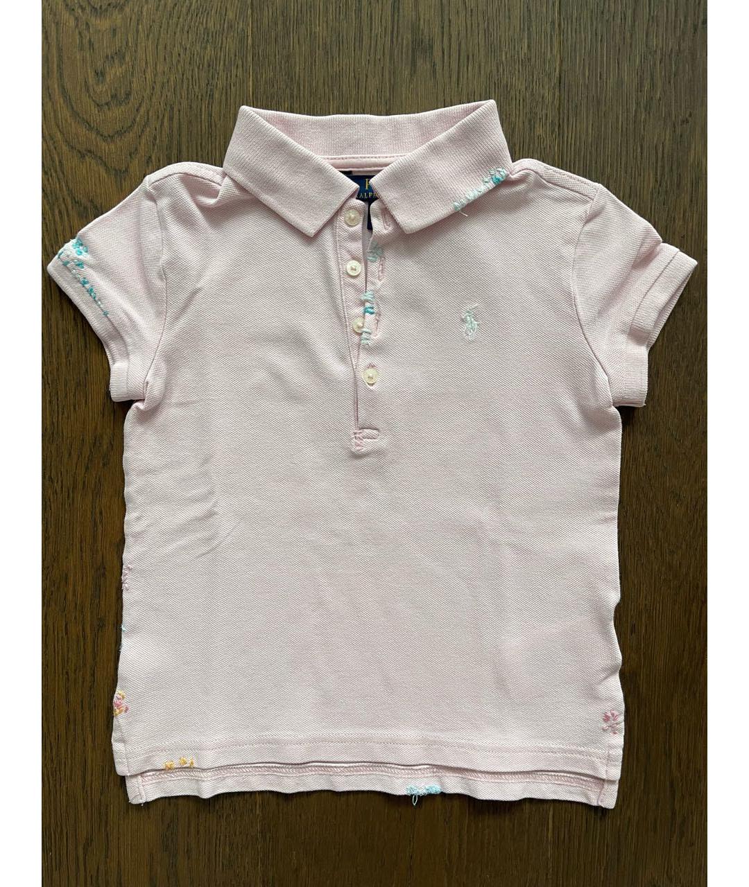 POLO RALPH LAUREN Розовый хлопковый детская футболка / топ, фото 7
