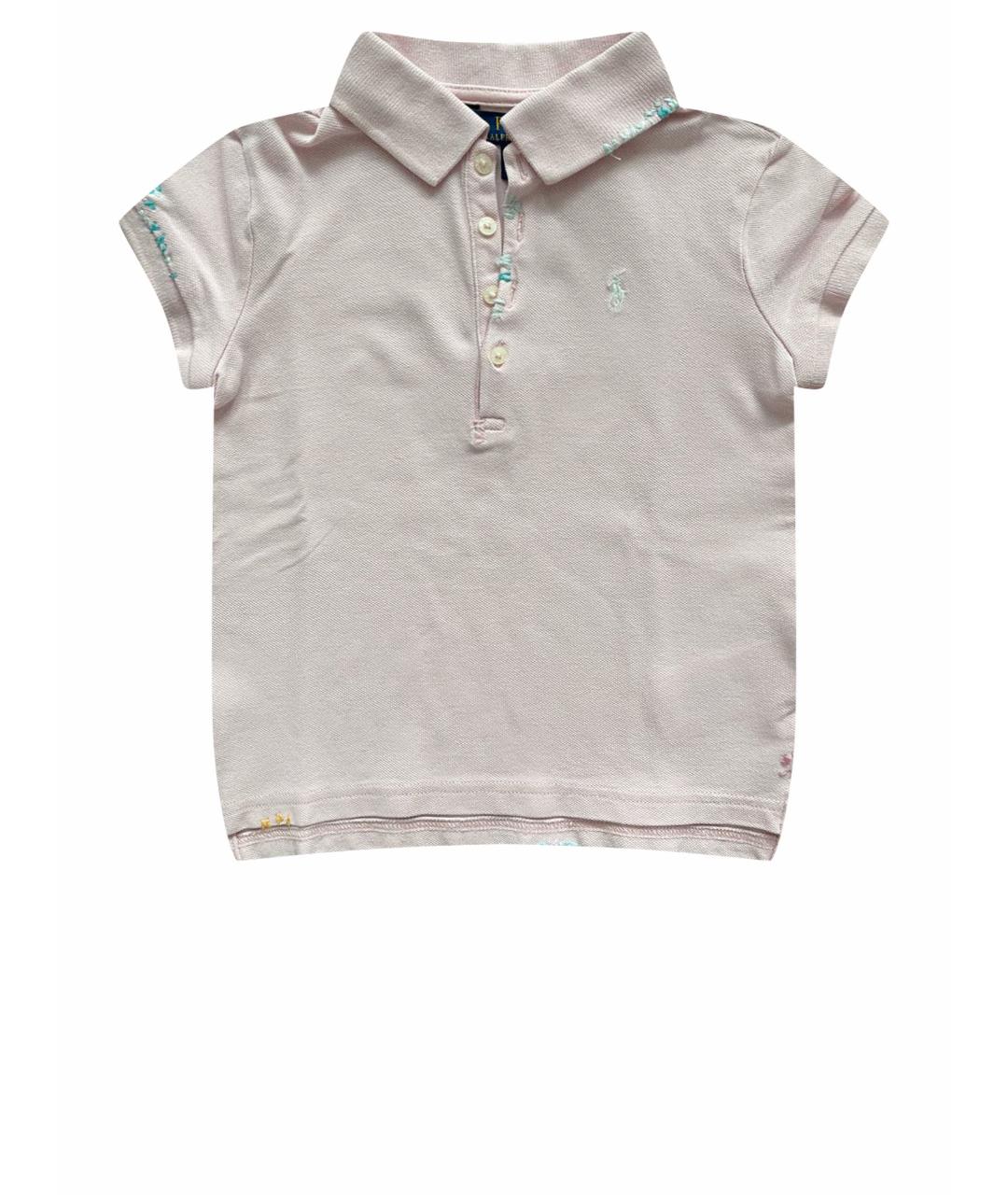POLO RALPH LAUREN Розовый хлопковый детская футболка / топ, фото 1