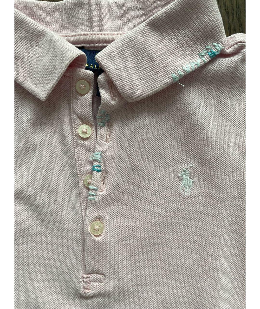 POLO RALPH LAUREN Розовый хлопковый детская футболка / топ, фото 4