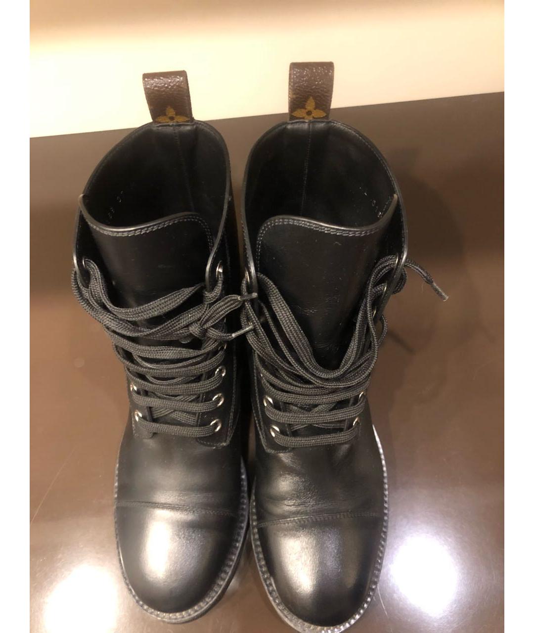 LOUIS VUITTON PRE-OWNED Черные кожаные ботинки, фото 2