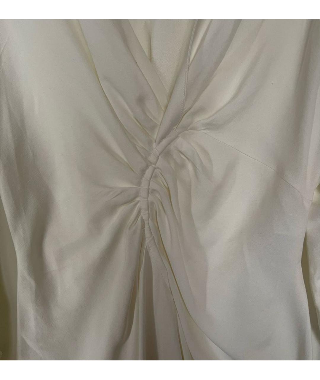 SANDRO Белое льняное повседневное платье, фото 3