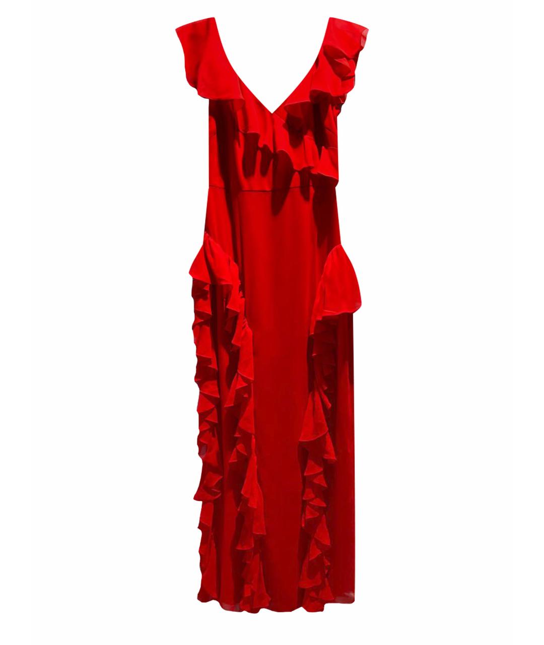 Mikael Aghal Красное полиэстеровое вечернее платье, фото 1