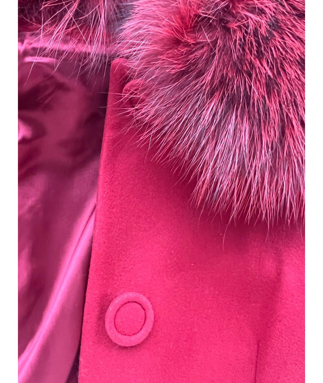 RED VALENTINO Красное шерстяное пальто, фото 5