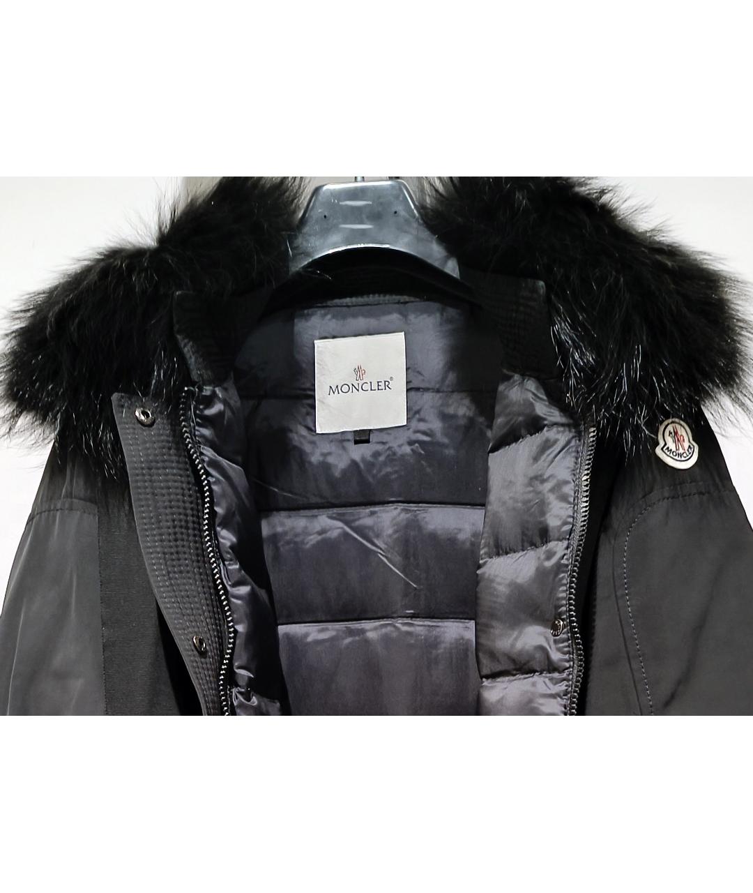 MONCLER Черный пуховик, фото 3