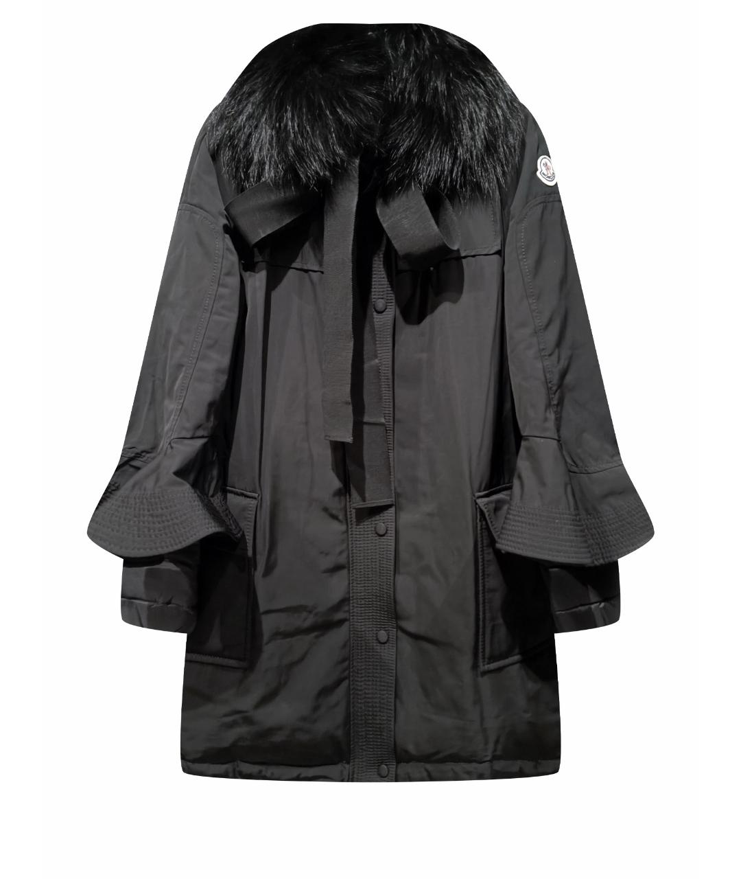 MONCLER Черный пуховик, фото 1