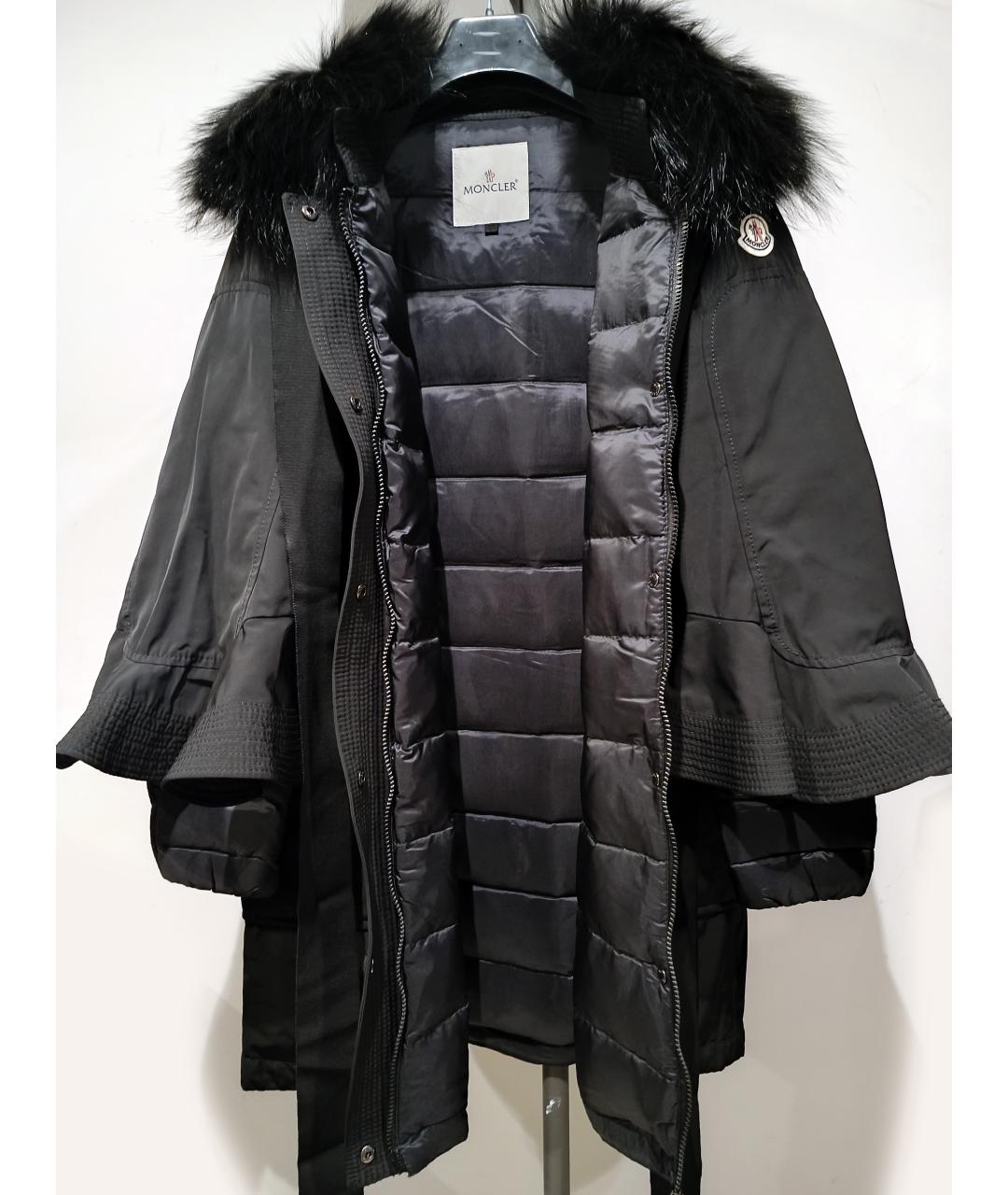 MONCLER Черный пуховик, фото 5