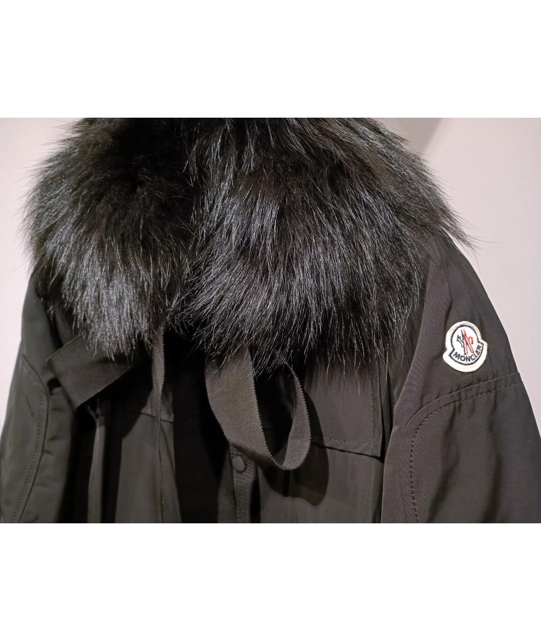 MONCLER Черный пуховик, фото 4