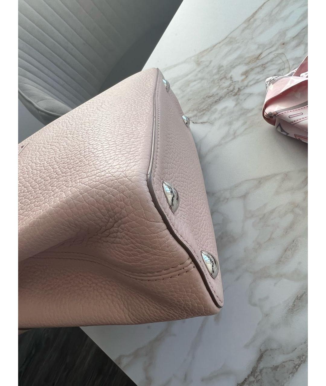 LOUIS VUITTON Розовая кожаная сумка через плечо, фото 7