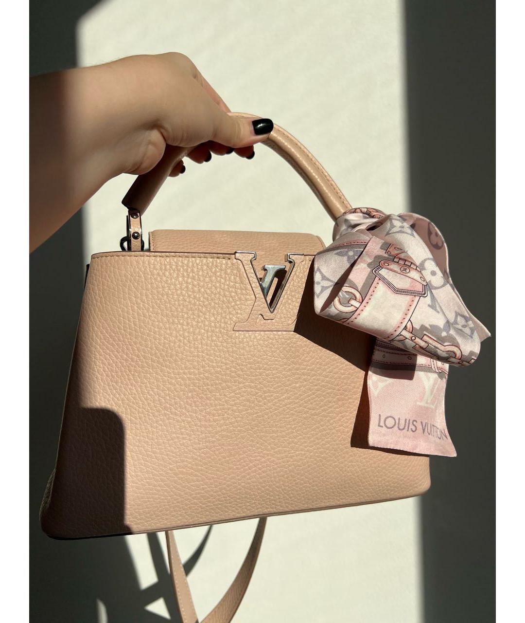 LOUIS VUITTON Розовая кожаная сумка через плечо, фото 3