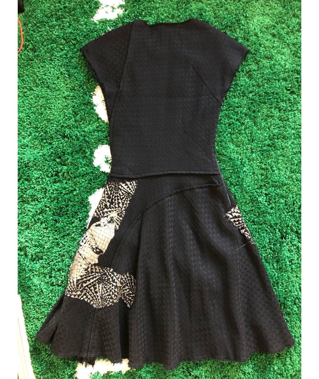 BOTTEGA VENETA Черное шерстяное повседневное платье, фото 2