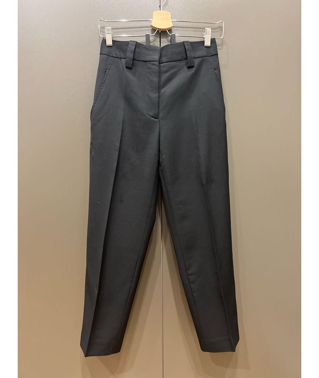 ACNE STUDIOS Черные шерстяные прямые брюки, фото 5