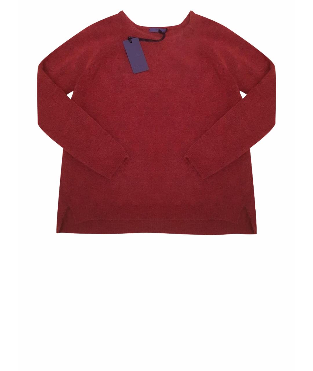BLUE LES COPAINS Бордовый шерстяной джемпер / свитер, фото 1