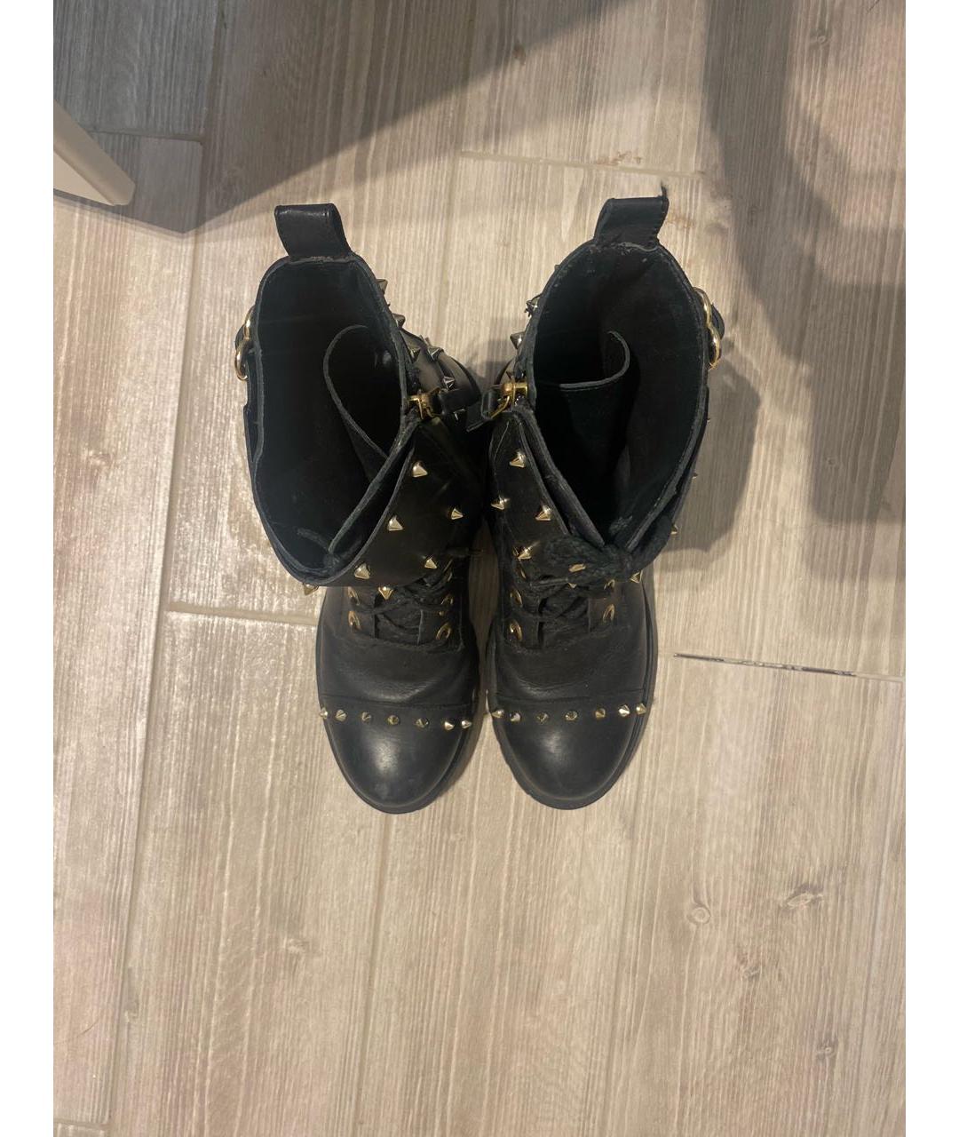 TWIN-SET Черные кожаные ботинки, фото 3