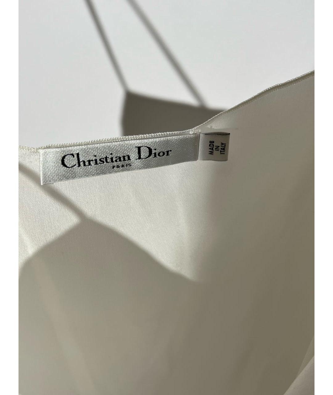 CHRISTIAN DIOR PRE-OWNED Белая шелковая майка, фото 3