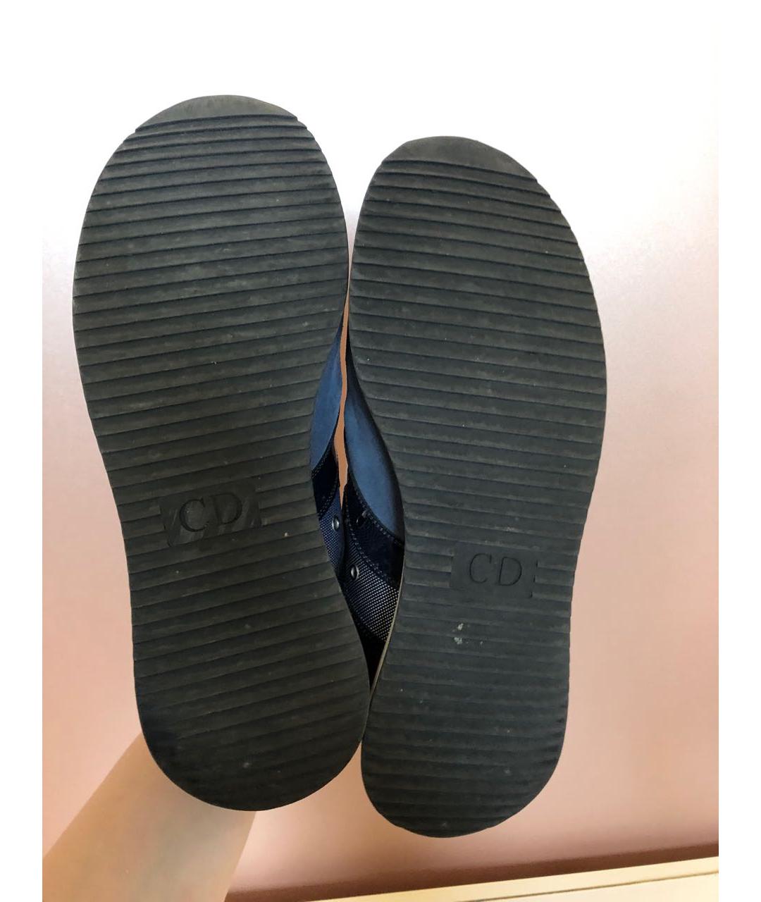 CHRISTIAN DIOR PRE-OWNED Синие замшевые низкие кроссовки / кеды, фото 5