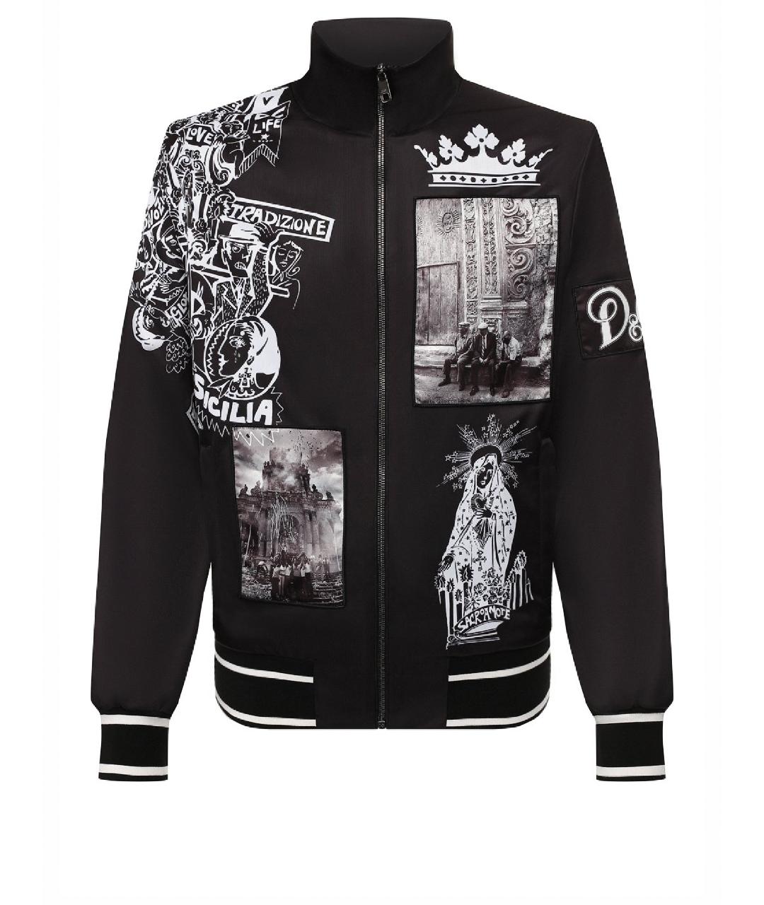 DOLCE&GABBANA Черная полиэстеровая куртка, фото 1