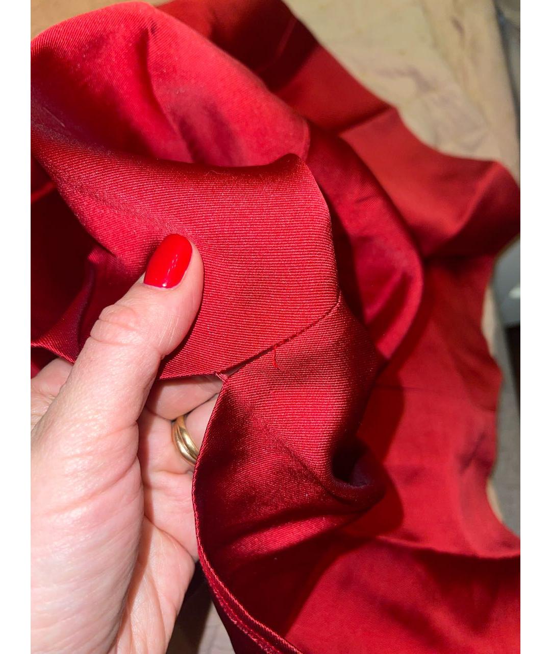 MERCHANT ARCHIVE Красное полиэстеровое вечернее платье, фото 5