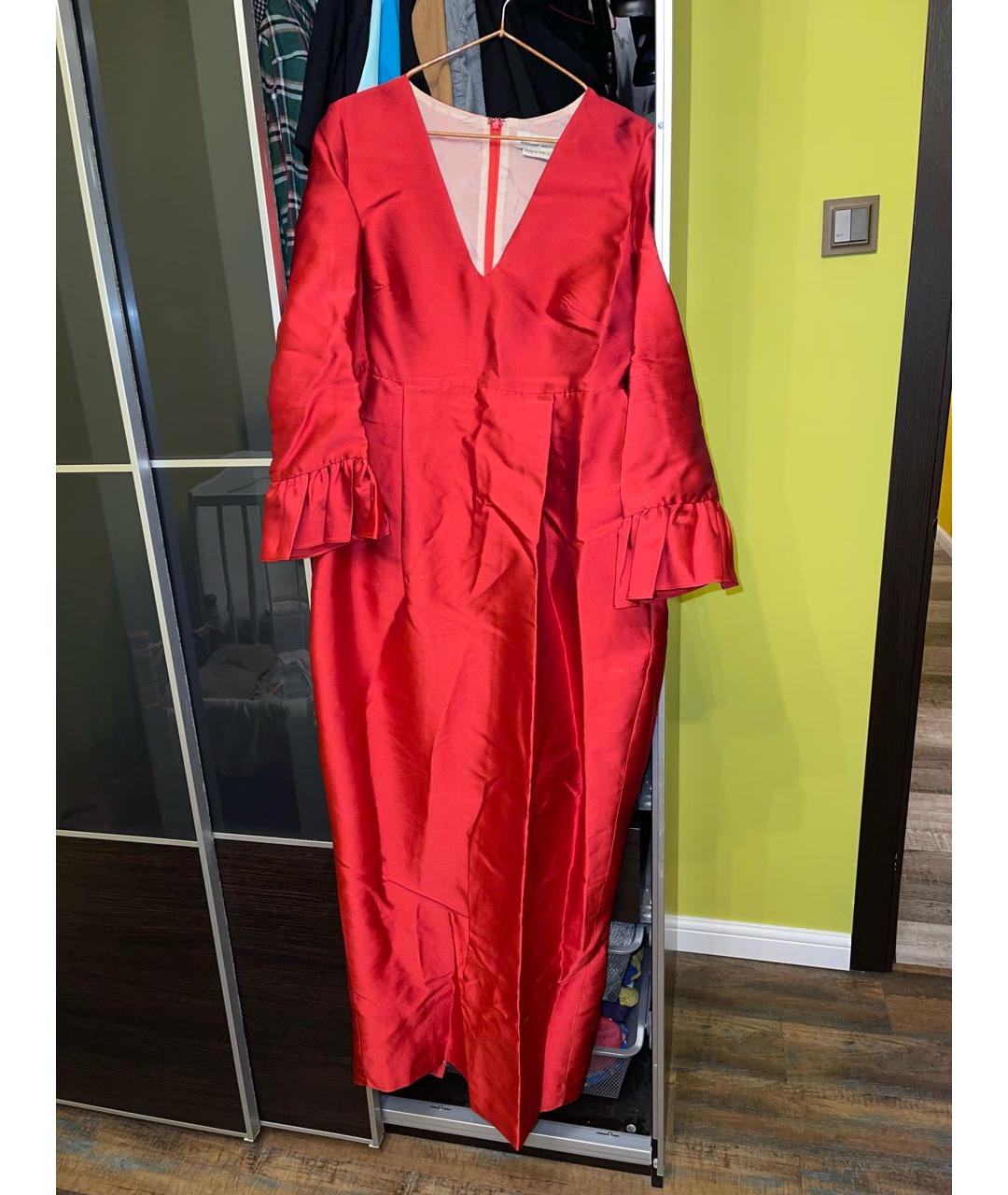 MERCHANT ARCHIVE Красное полиэстеровое вечернее платье, фото 6