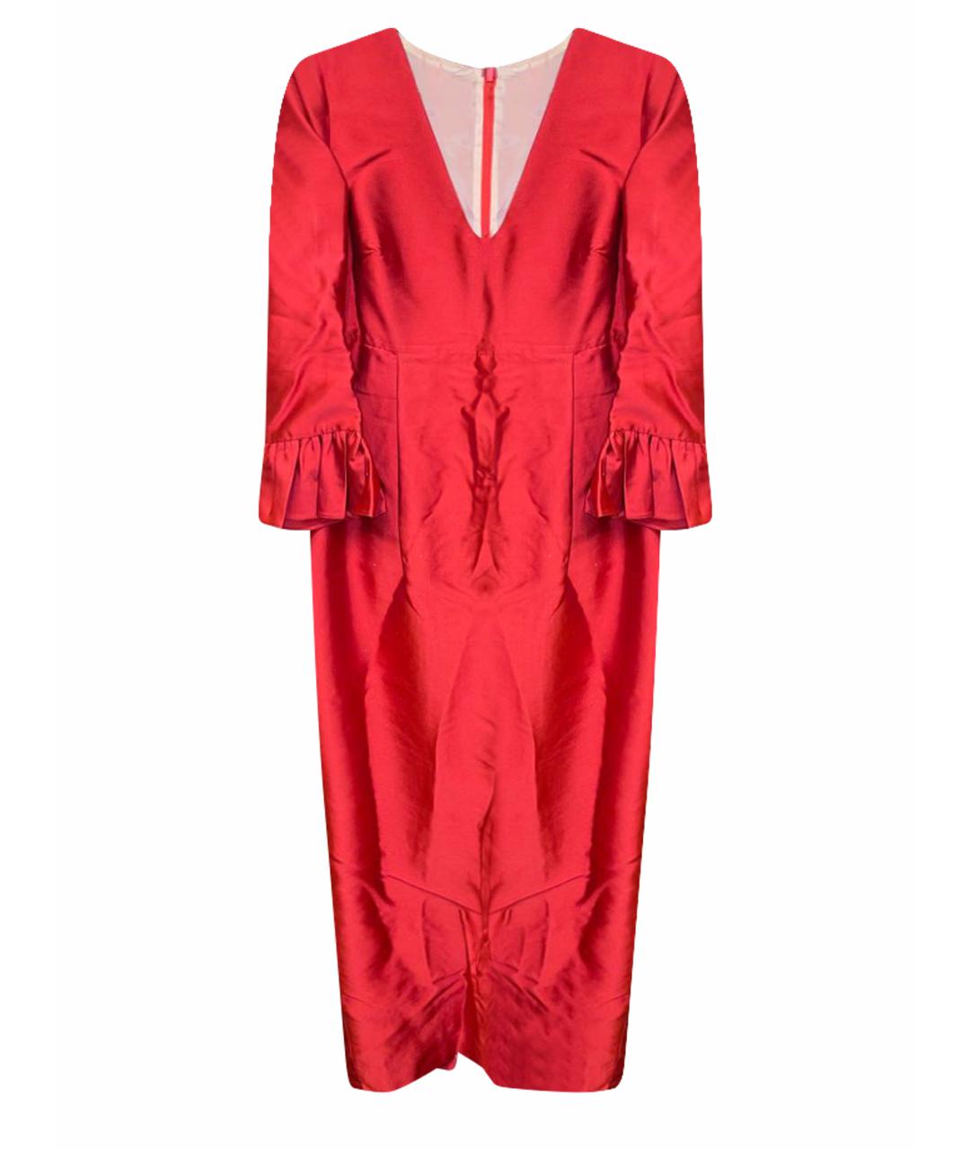 MERCHANT ARCHIVE Красное полиэстеровое вечернее платье, фото 1