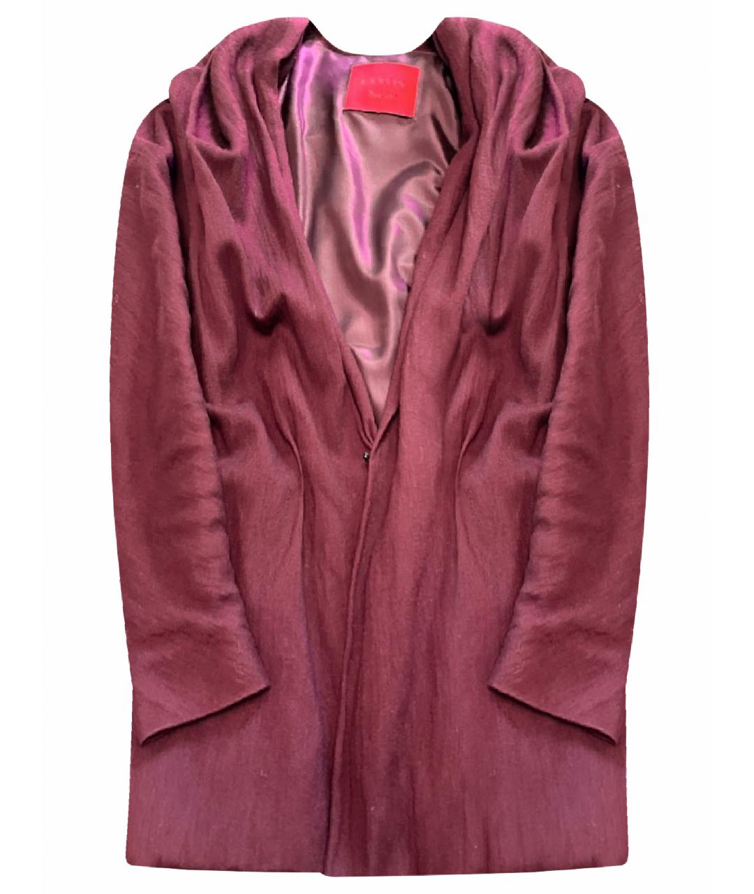 LANVIN Бордовое шерстяное пальто, фото 1