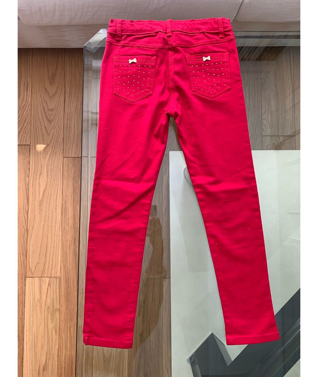 MONNALISA Красные хлопковые брюки и шорты, фото 2