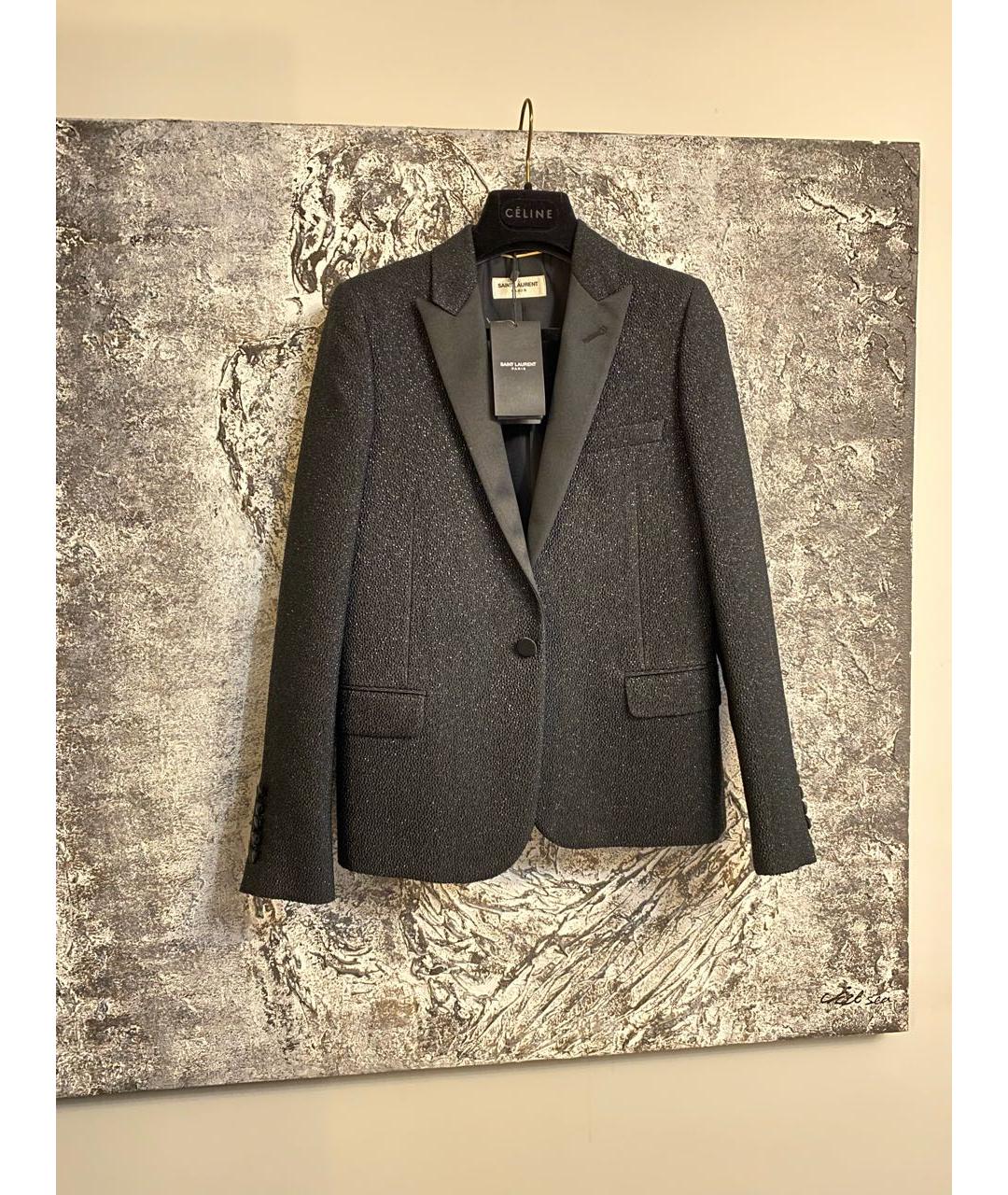 SAINT LAURENT Черный жакет/пиджак, фото 3
