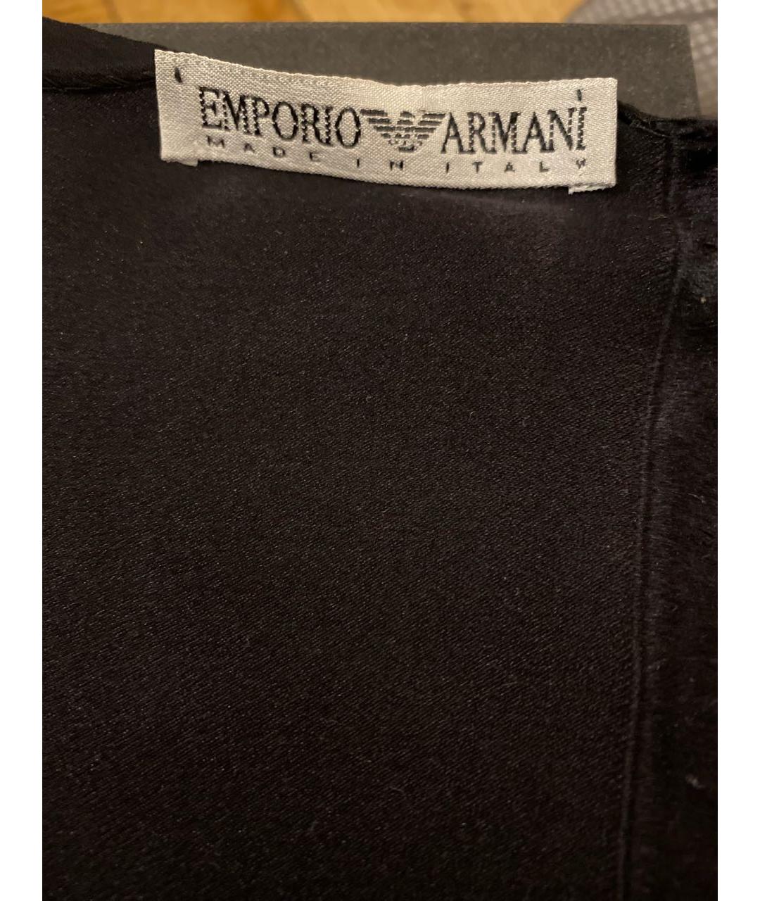 EMPORIO ARMANI Черный шарф, фото 3