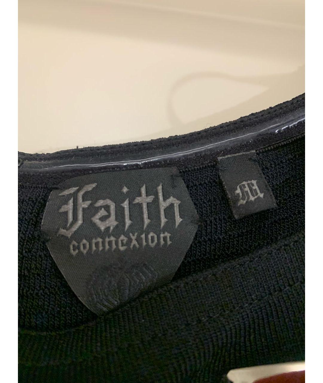 FAITH CONNEXION Черное вискозное коктейльное платье, фото 5