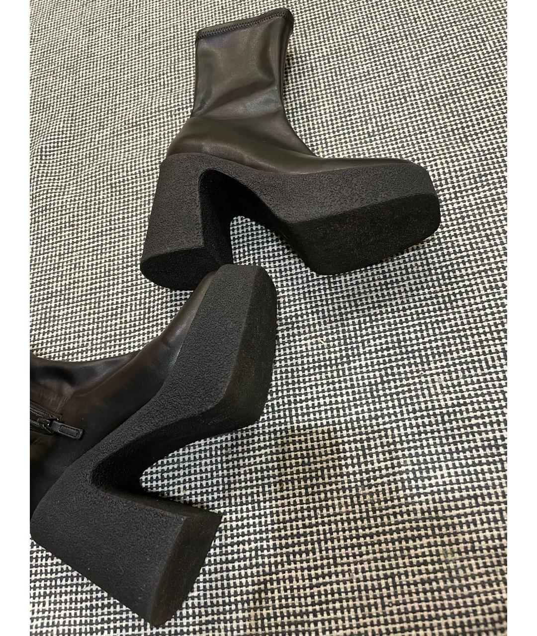 STELLA MCCARTNEY Черные кожаные ботинки, фото 7