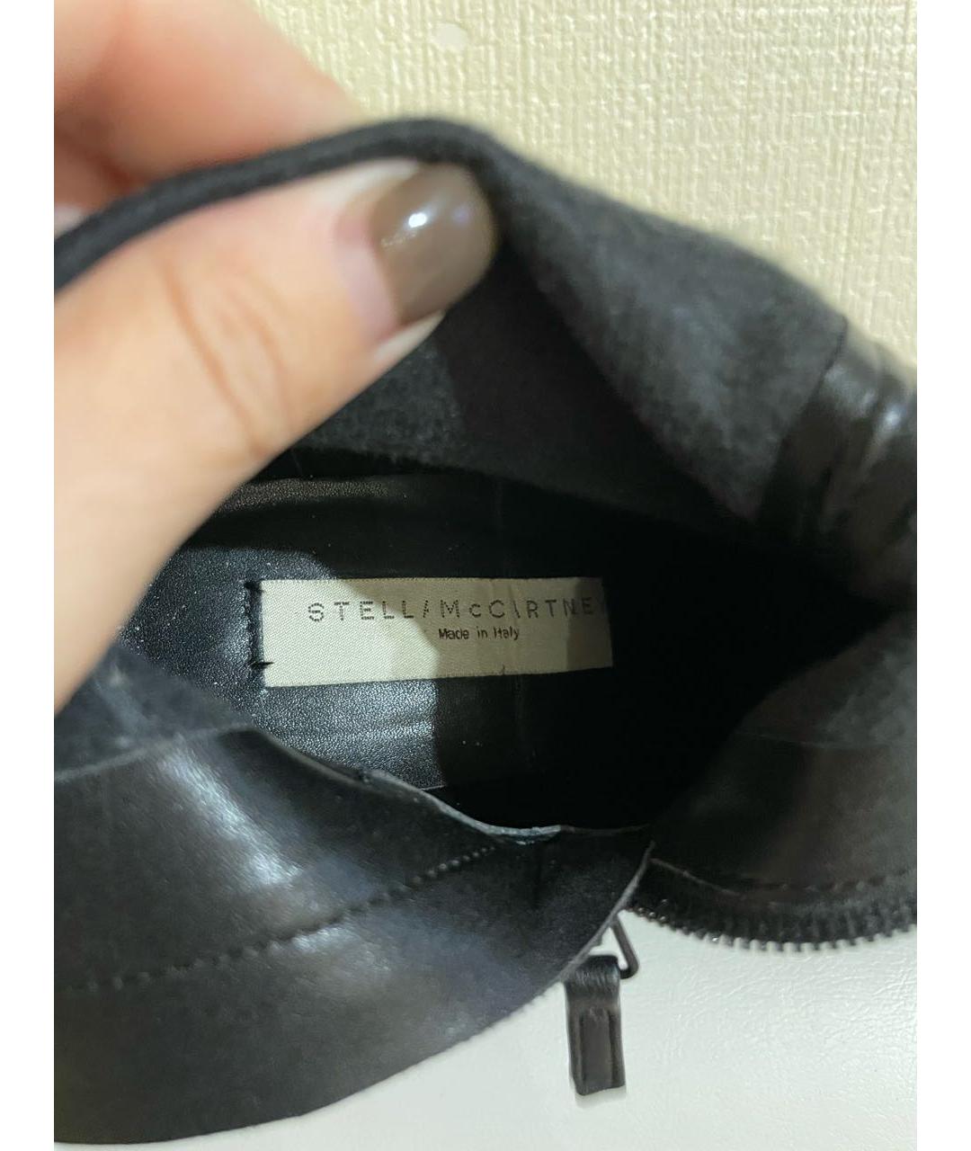 STELLA MCCARTNEY Черные кожаные ботинки, фото 6