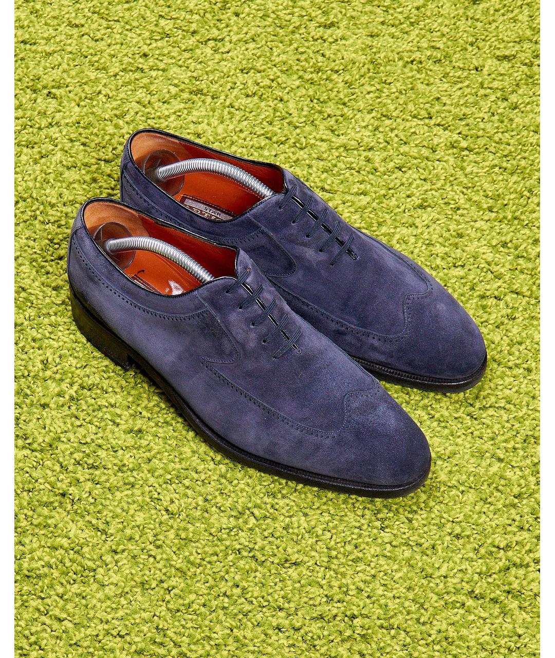 ARTIOLI Синие замшевые туфли, фото 2