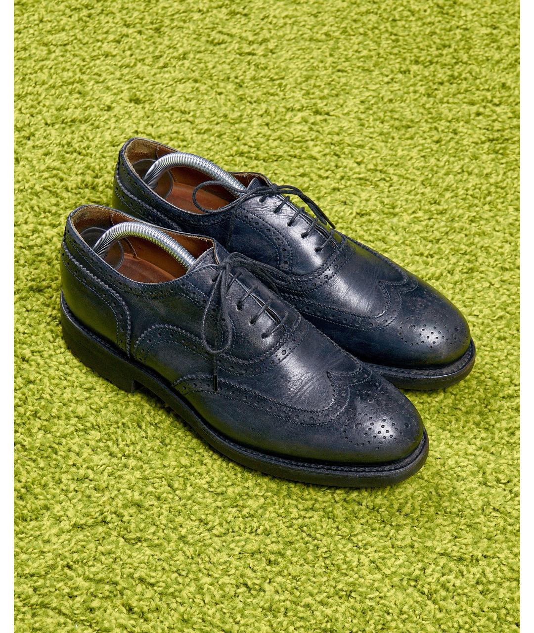 DOUCAL'S Темно-синие кожаные туфли, фото 2
