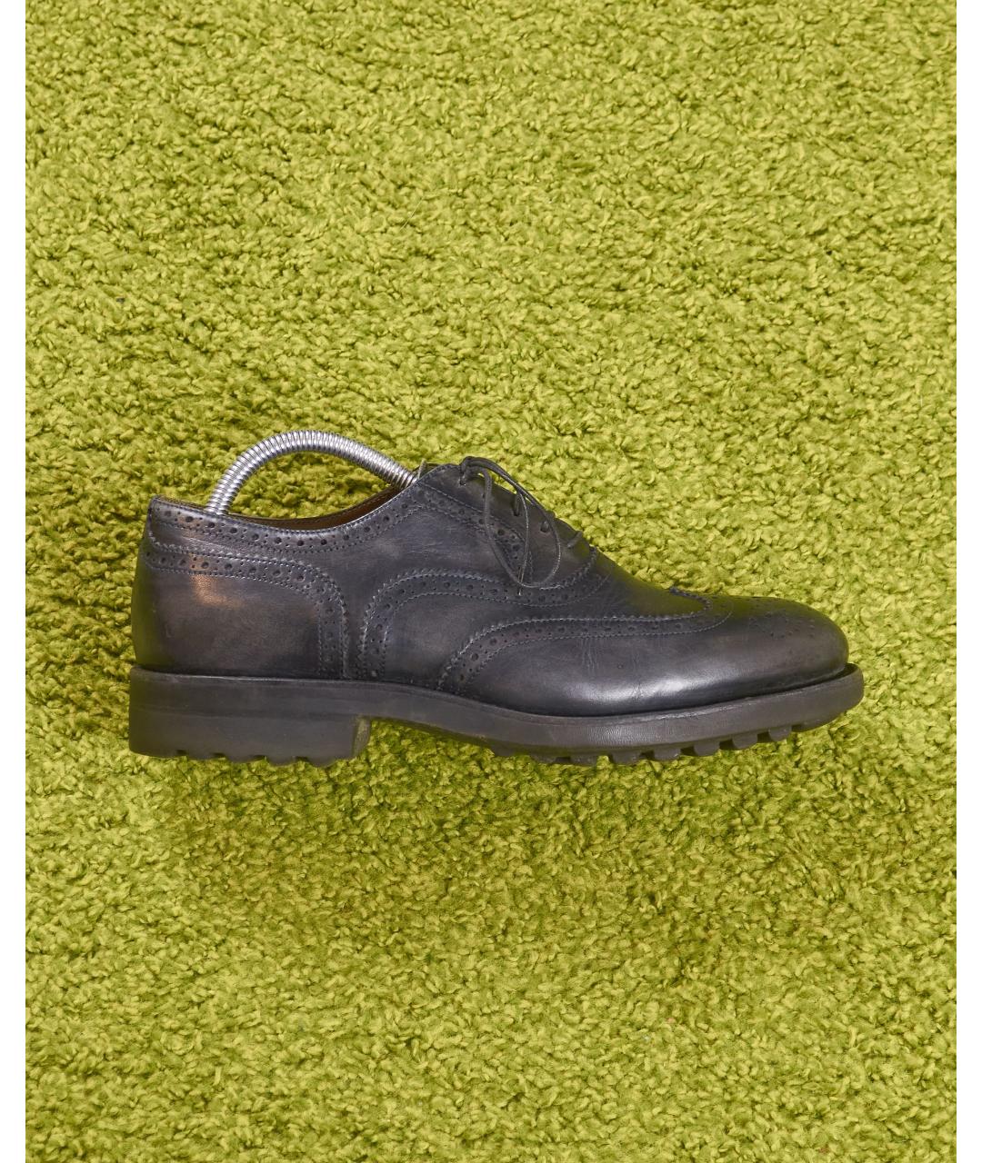 DOUCAL'S Темно-синие кожаные туфли, фото 8