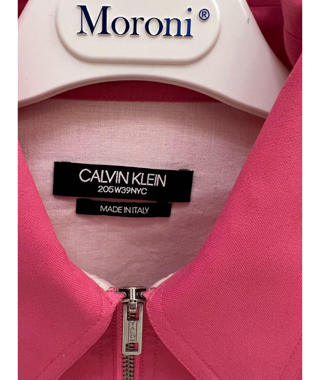 CALVIN KLEIN Розовая полиэстеровая рубашка, фото 3