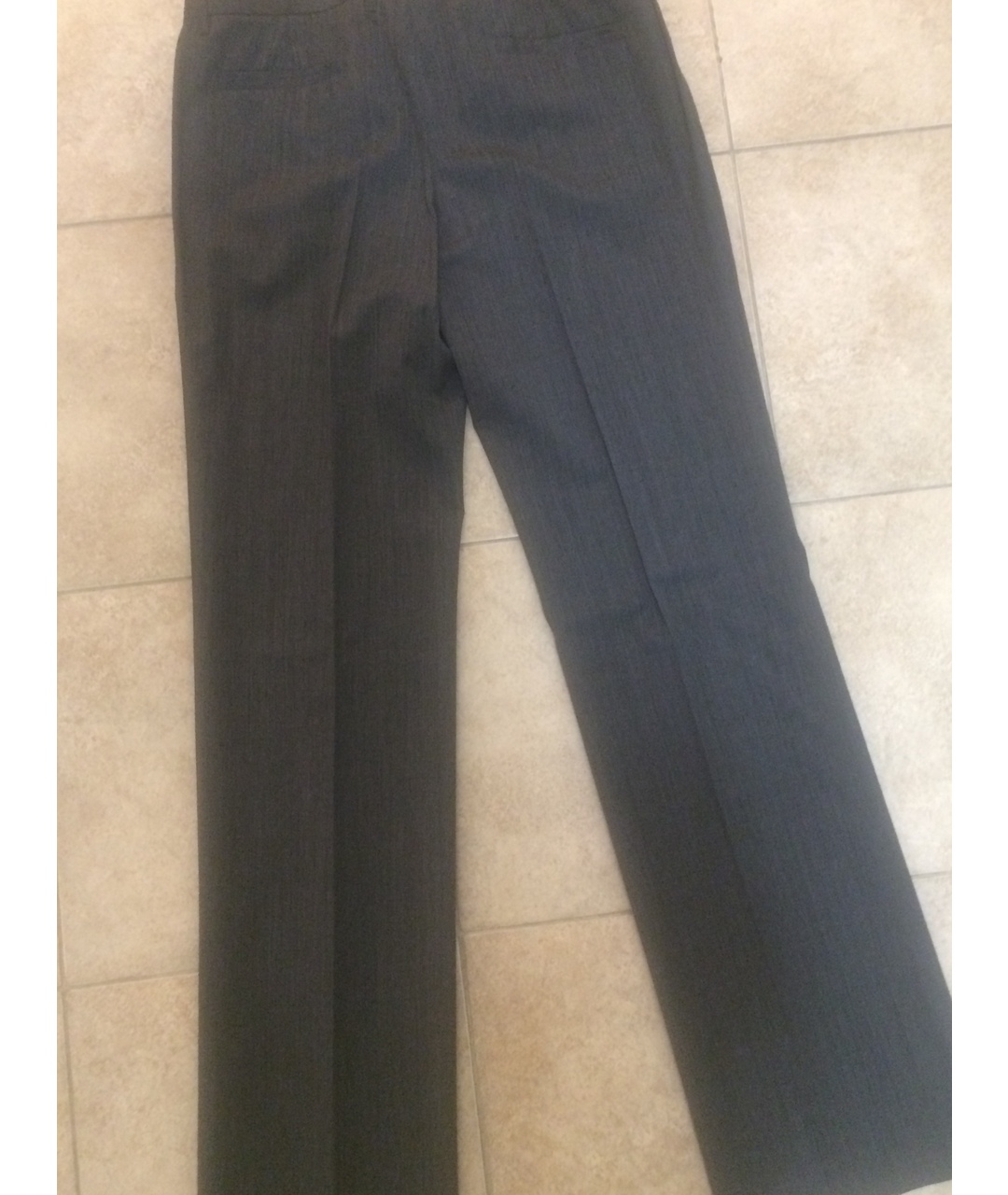 DOLCE&GABBANA Антрацитовые шерстяные прямые брюки, фото 2