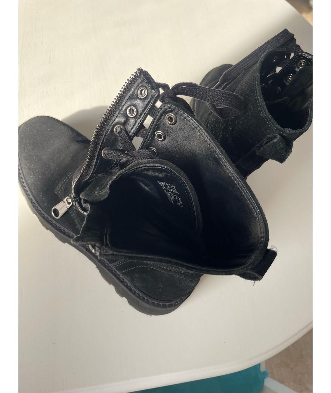 CALVIN KLEIN Черные замшевые ботинки, фото 6