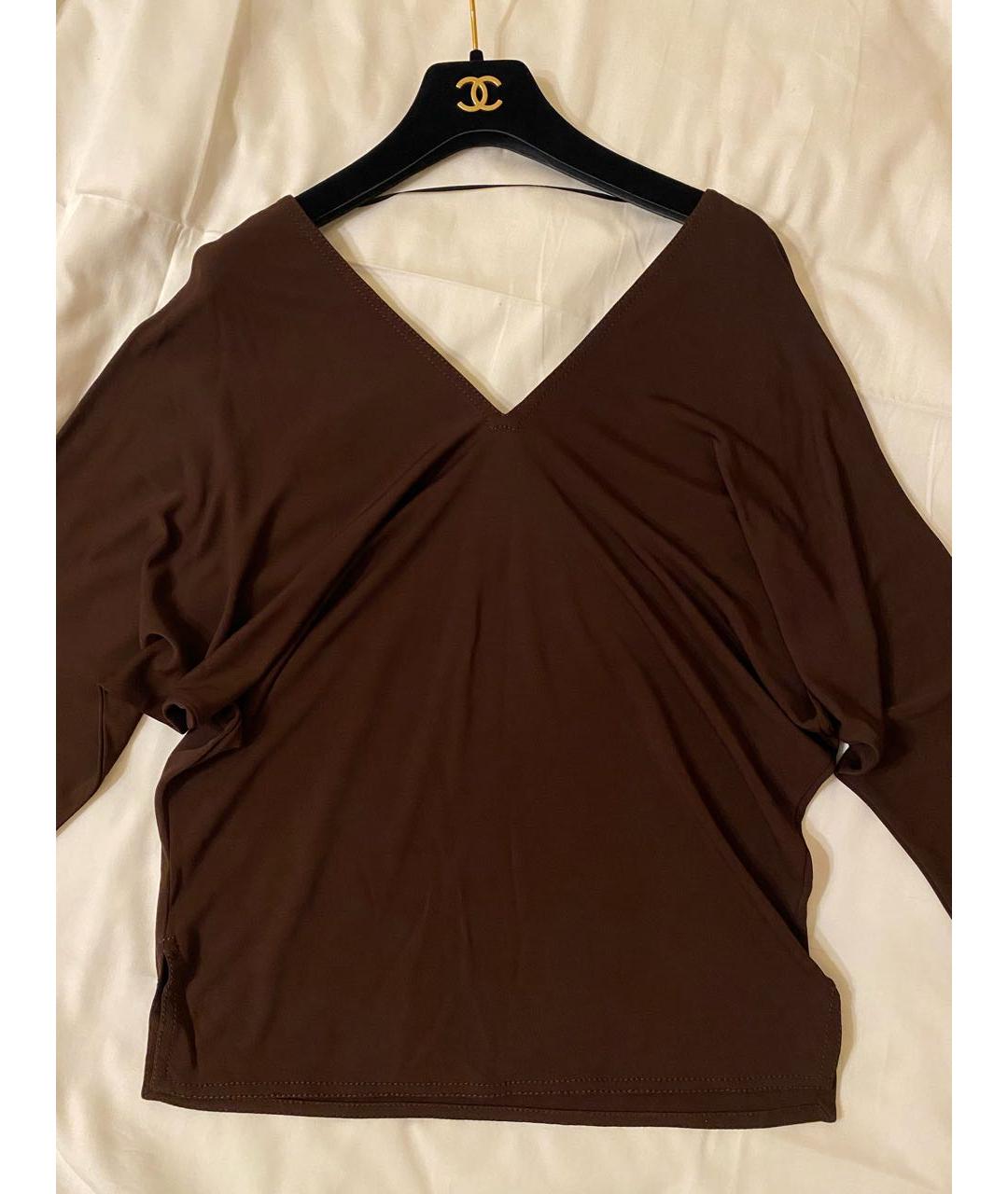 HERMES PRE-OWNED Черная вискозная блузы, фото 2