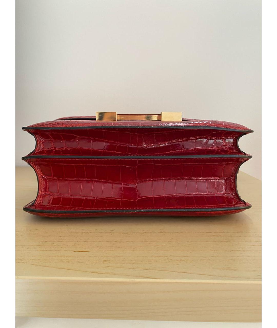 HERMES PRE-OWNED Красная сумка тоут из экзотической кожи, фото 5