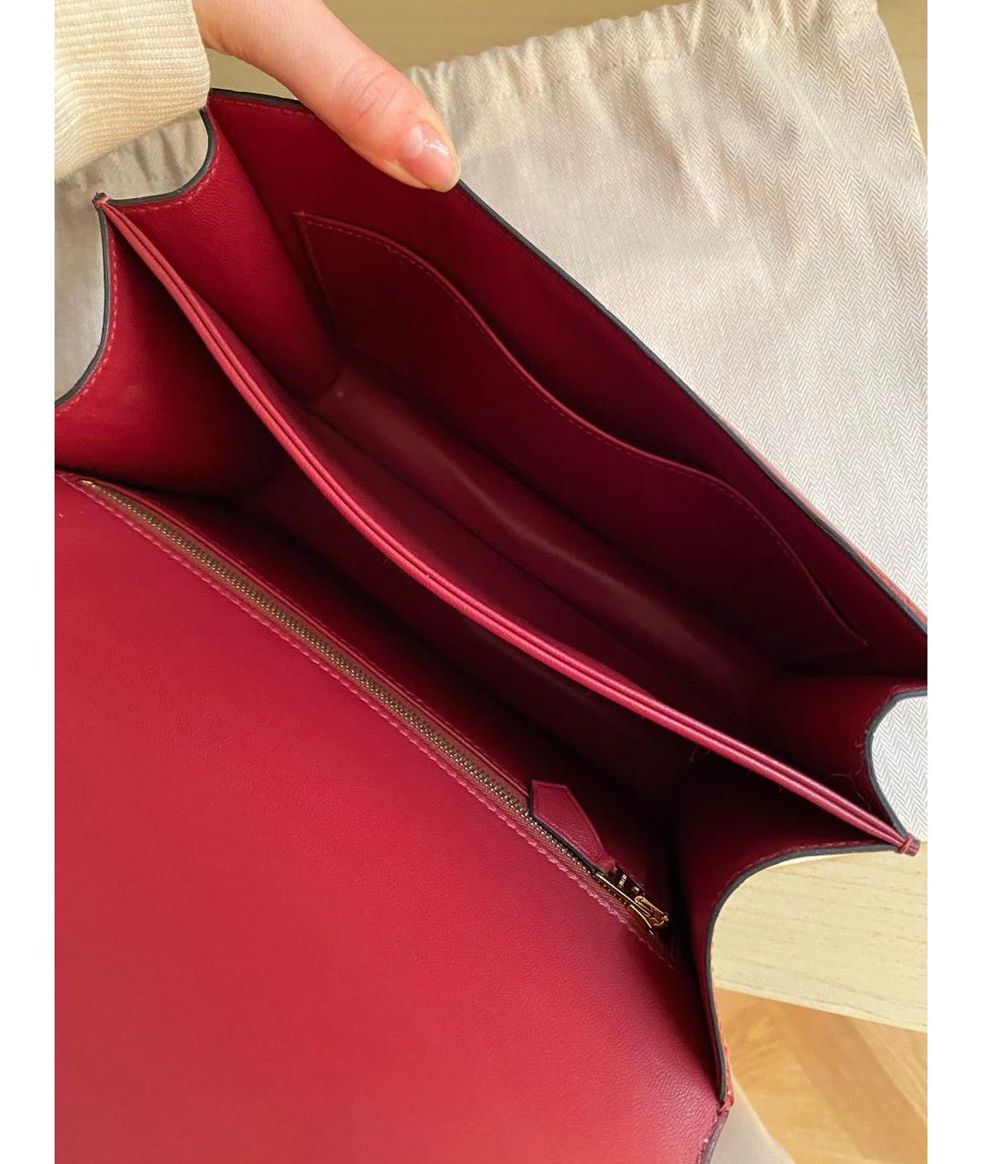 HERMES PRE-OWNED Красная сумка тоут из экзотической кожи, фото 6