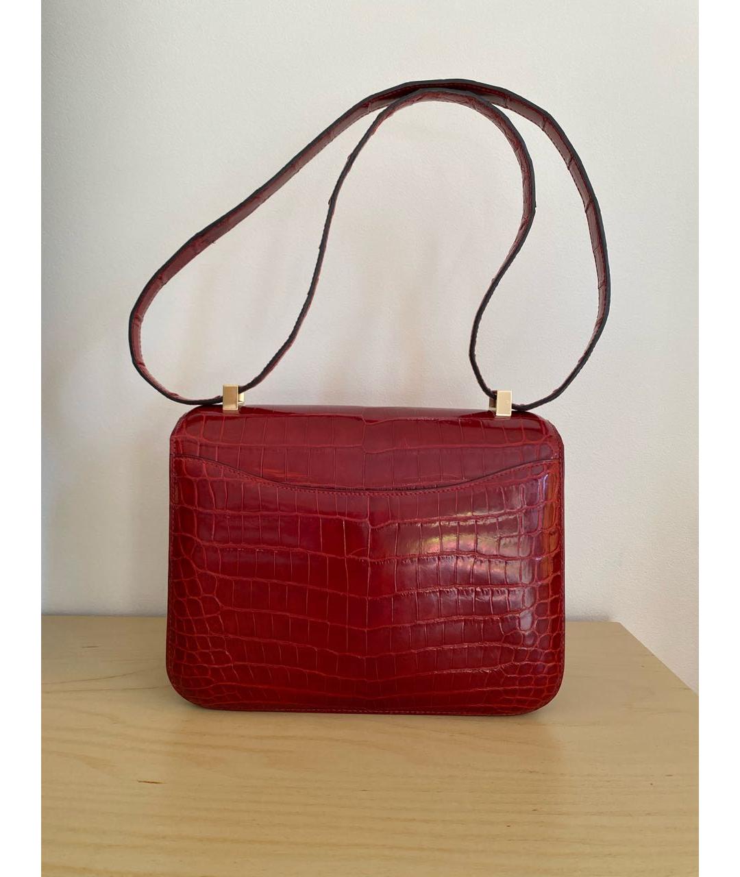 HERMES PRE-OWNED Красная сумка тоут из экзотической кожи, фото 2