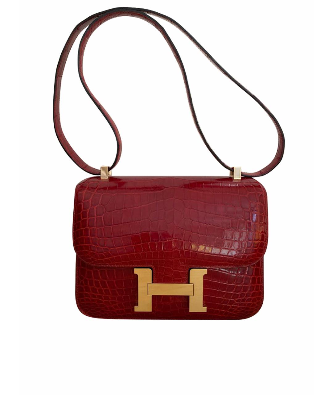 HERMES PRE-OWNED Красная сумка тоут из экзотической кожи, фото 1