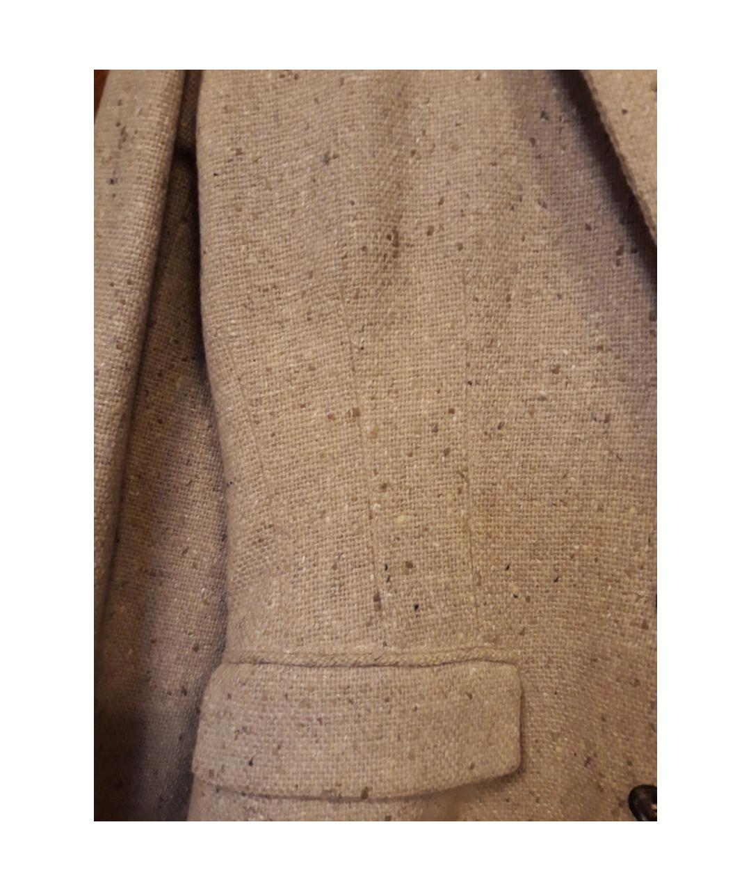 MARC CAIN Бежевый шерстяной жакет/пиджак, фото 5