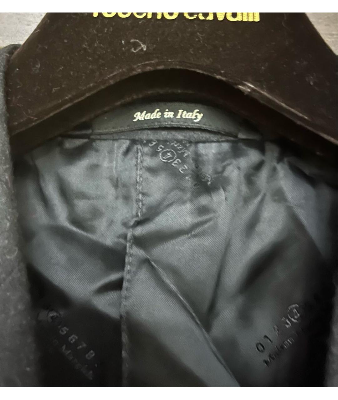 MAISON MARGIELA Антрацитовый шерстяной жакет/пиджак, фото 6