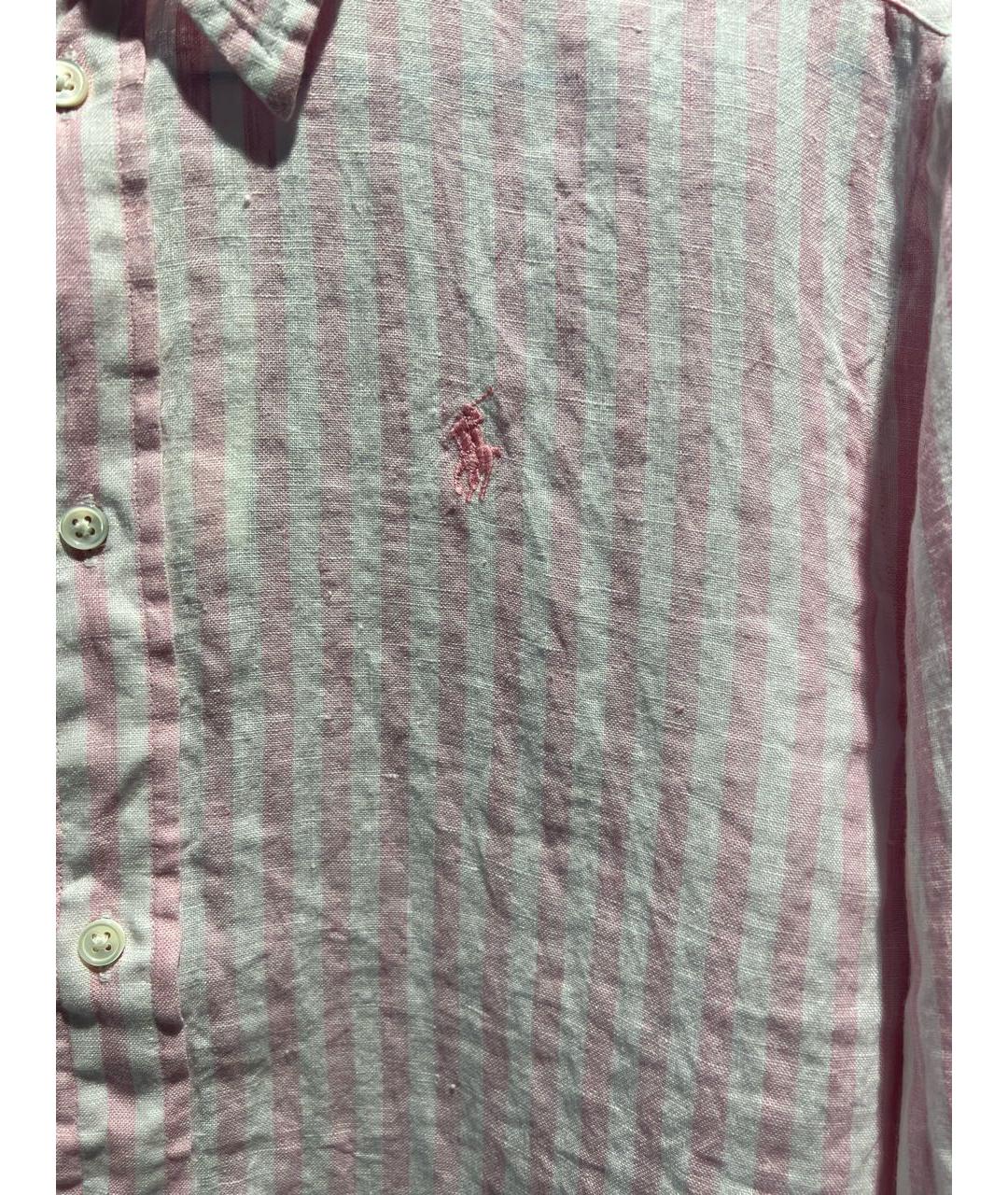 POLO RALPH LAUREN Розовая льняная рубашка, фото 4