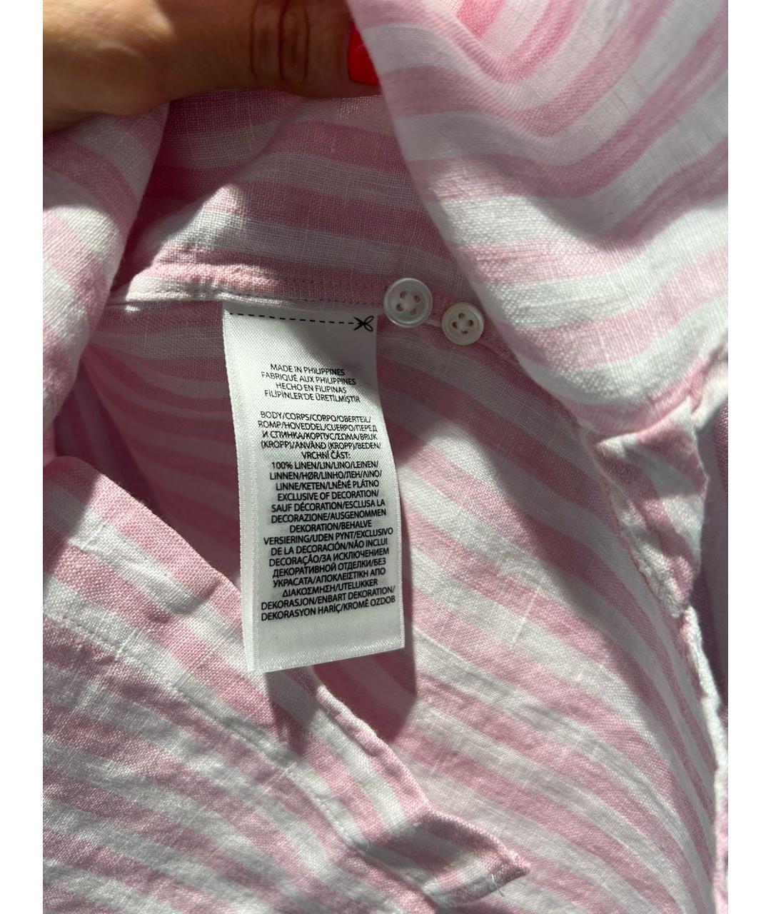 POLO RALPH LAUREN Розовая льняная рубашка, фото 5