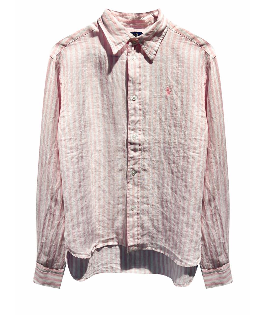 POLO RALPH LAUREN Розовая льняная рубашка, фото 1