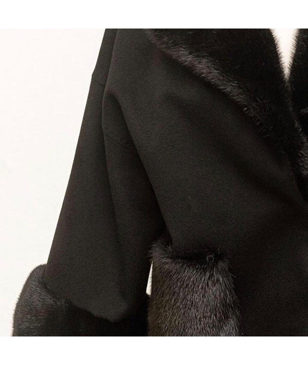 HERESIS Черное шерстяное пальто, фото 2
