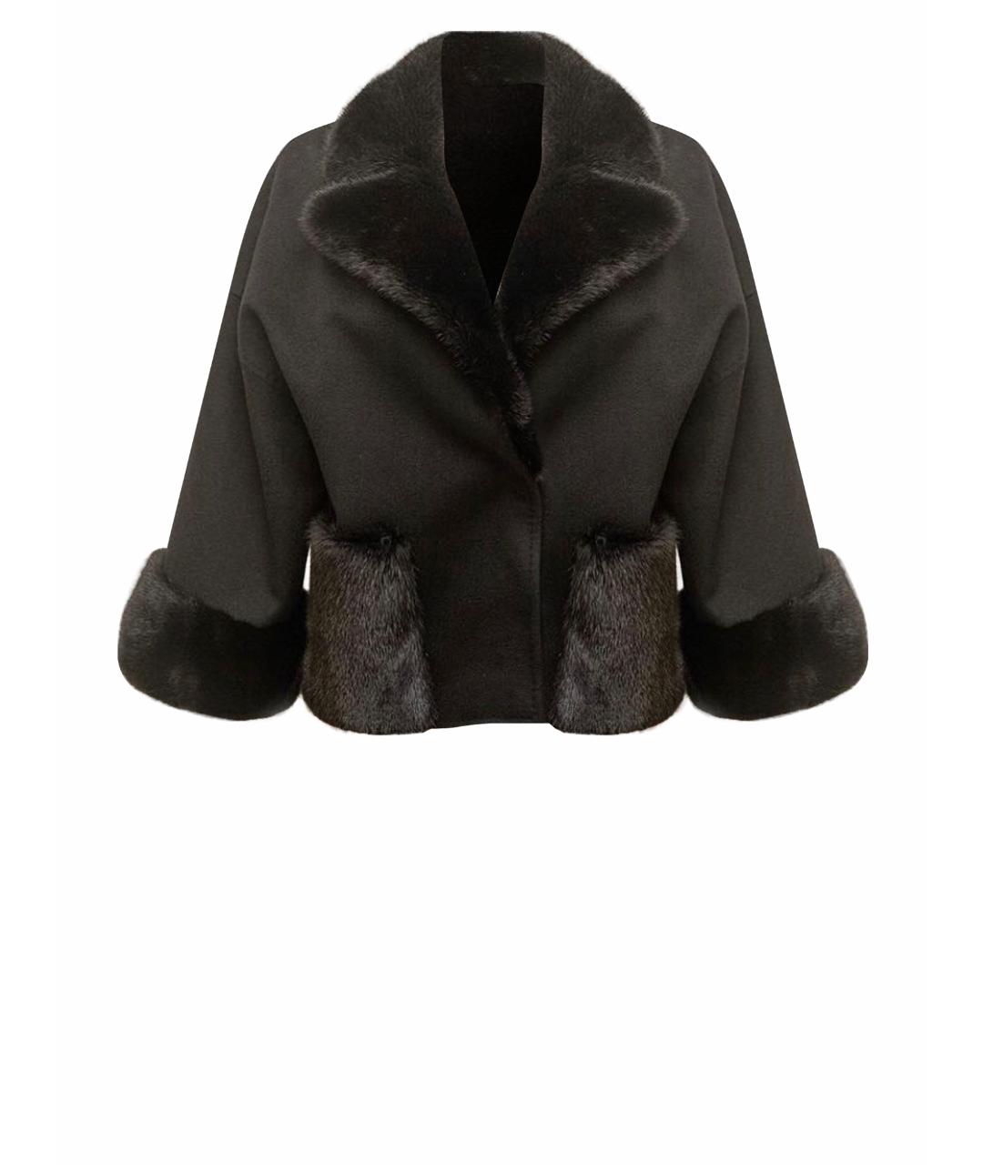 HERESIS Черное шерстяное пальто, фото 1