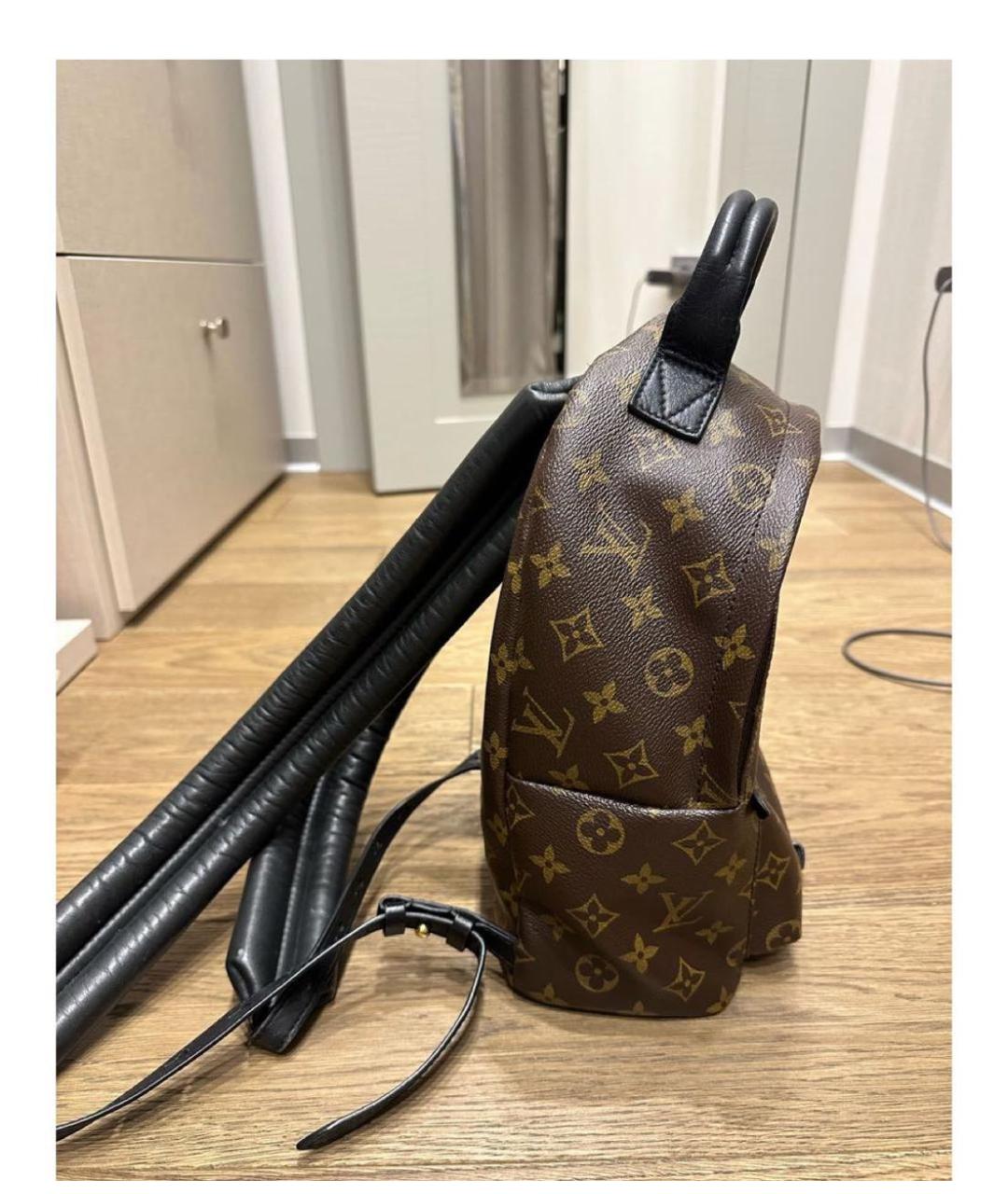 LOUIS VUITTON Коричневый кожаный рюкзак, фото 5