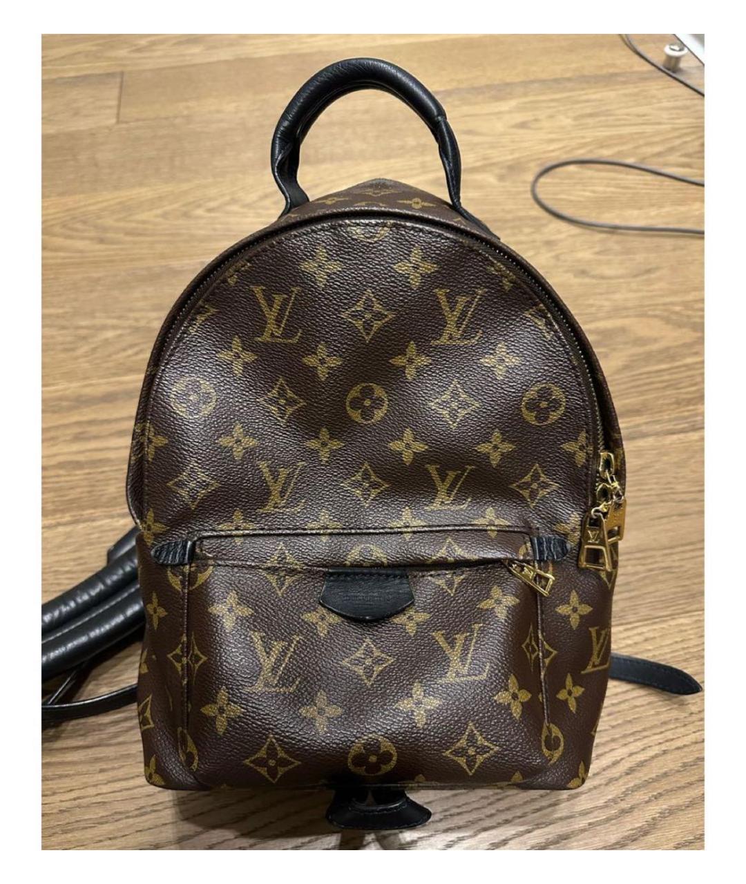 LOUIS VUITTON Коричневый кожаный рюкзак, фото 7